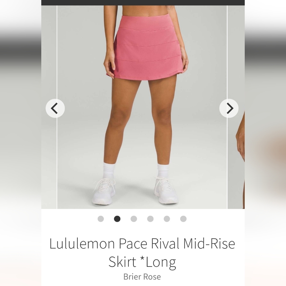 Lululemon Pace Rival MR Skirt Briar Rose Sz 2